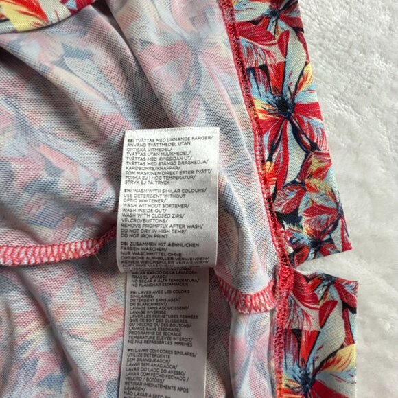 Daily Sports Womens Floral Print Short Sleeve Polo Shirt Medium Stretch Red - Picture 5 of 8